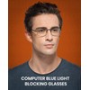 Cyxus 8752 Black Rim Glasses, Blue Light Reduction, UV Protection,