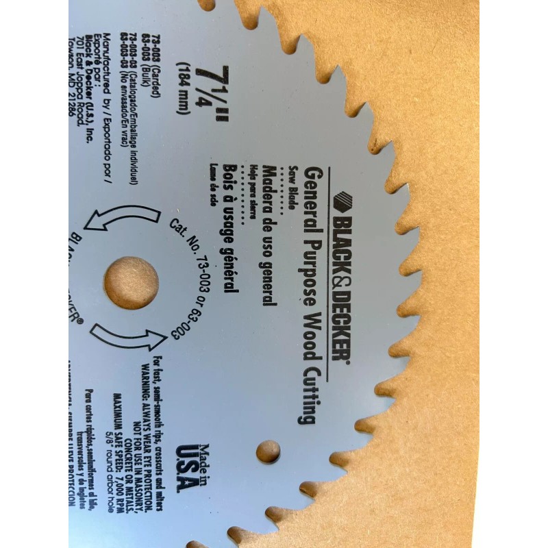 BLACK+DECKER Black & Decker 7-1/4 General Purpose Wood Cutting Circular