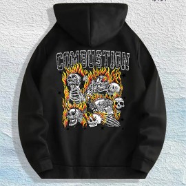 Antihero Combustion Graphic Hoodie 100% Cotton US Warehouse 7 ColorsColor: Army Green, Size: Xl