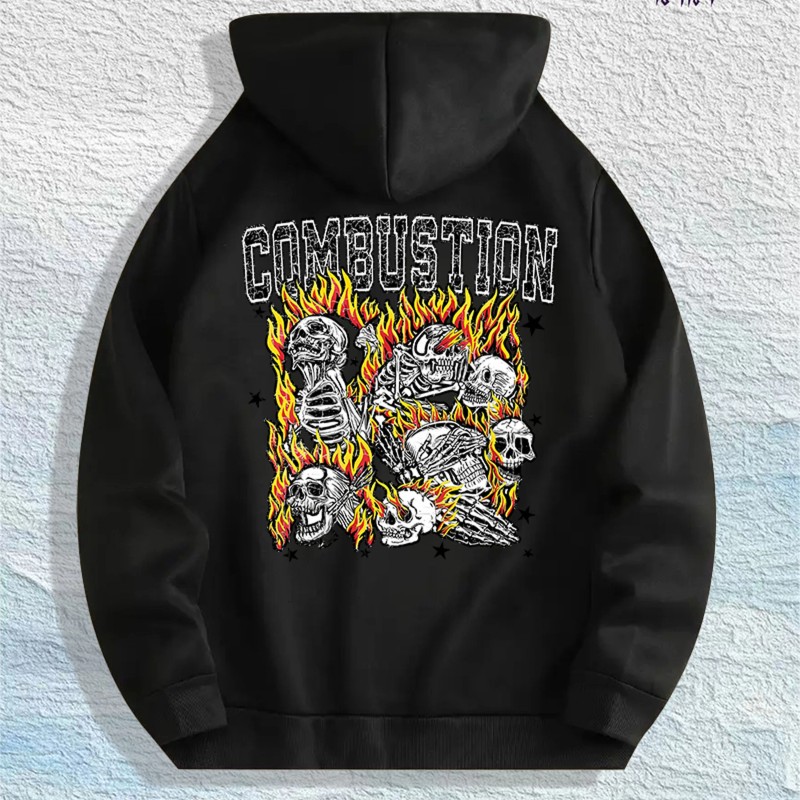 Antihero Combustion Graphic Hoodie 100% Cotton US Warehouse 7 ColorsColor: