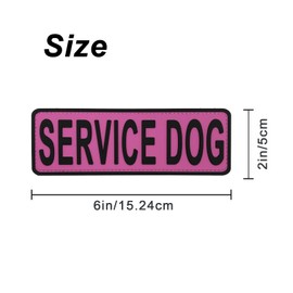 uuKen Service Dog Patch Pink 6x2 inches Hook Back K9 Working Dog in Training for Vest Harness K9 Collar（Pink，6"x2"