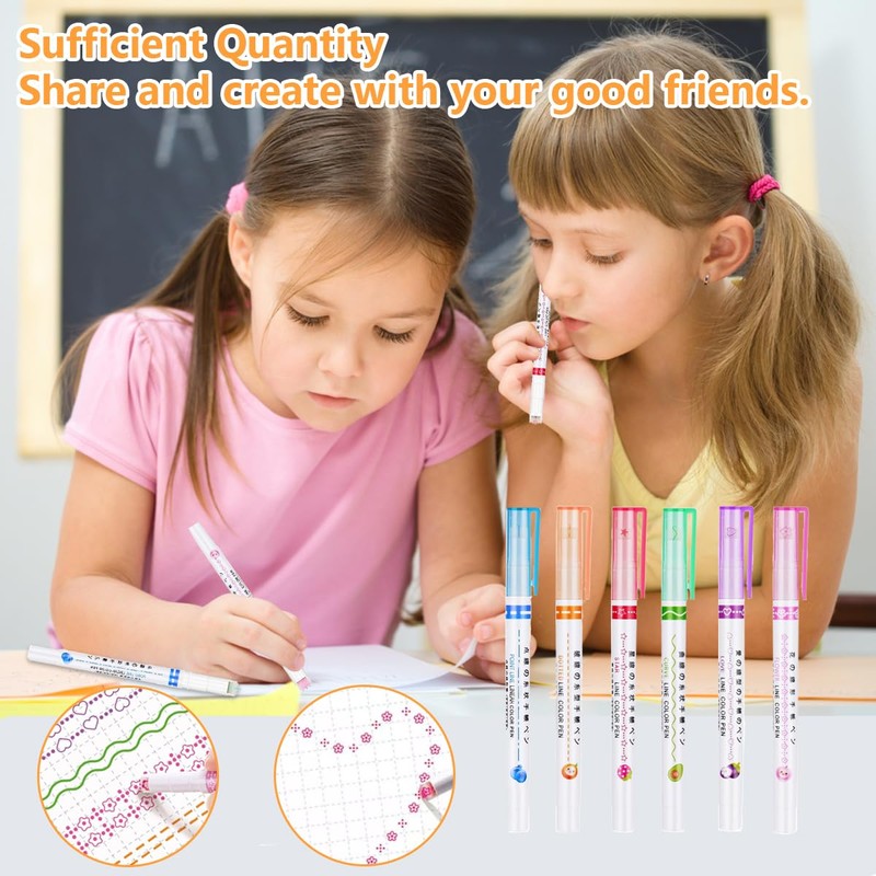 Pack of 12 Curve Highlighters, Coloured Curve Pens for Notes,