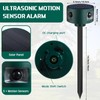 Qualirey 4 Pack Solar Indoor&Outdoor Motion Sensor Alarm Ultrasonic, 360°