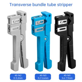 Generic 3-Pack Coax Cable Stripper Fiber Optical Buffer Tube Jacket Stripper 45-162 & 45-163 & 45-165 (Gray & Blue & Black), 0mm~7.9mm