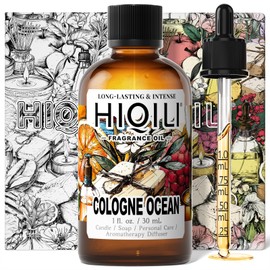 HIQILI Cologne Ocean Fragrance Oil for Making Candle, Bath Bombs, Home Diffuser, Long-Lasting Scents for Hair & Body - 1 Fl Oz