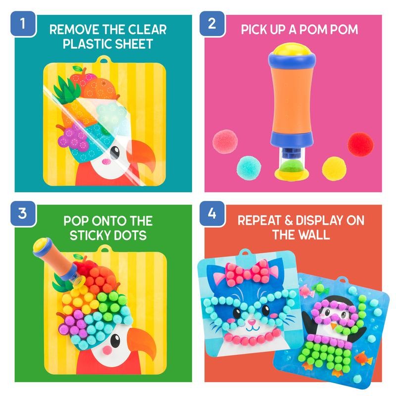 Educational Insights Creative Craft Kit – Tufting, Pom Poms &
