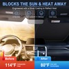 LivTee Car Windshield Sun Shade–300T Polyester, Double-Layer Design, Foldable Sunshade