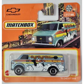 Matchbox 2024 - '75 Chevy Van [Blue] Blue 14/100 Ruff Ruff Rider Mobile Dog Spa