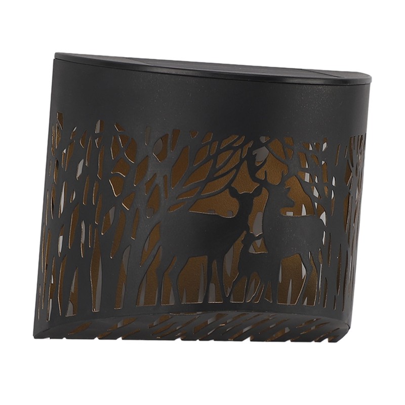 Outdoor Wall Light Solar Powered Wall Mounted Plastic and Iron