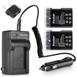 Kastar EN-EL14 Battery (2-Pack) and Charger for ENEL14 EN-EL14a MH-24 and Coolpix P7000 P7100 P7700 P7800 D3100 DSLR D3200 DSLR D3300 DSLR D5100 DSLR D5200 DSLR D5300 DSLR Df DSLR Cameras