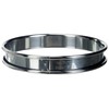 De Buyer Circular Tart Frame with Rolled Edge, Stainless Steel,