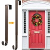 Wreath Hanger,Adjustable Length 14.9-25 Inch Metal Door Hanger,Wreath Hanger for