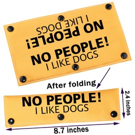 PWHAOO No Dogs/No People Leash Wrap Give Me Space Dog Leash Wrap Rescue Dog Lead Cover (NO People Sleeve)