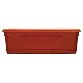 Southern Patio 24" Medallion Window Box, Terra Cotta