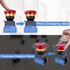Emergency Stop Button 32A 440V Latching Push Button Switch, 22mm