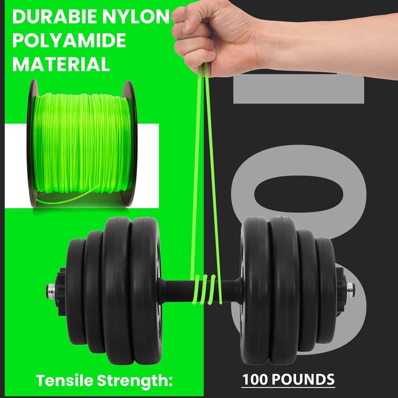 KAKO 080 Trimmer Line Heavy Duty, Weed Eater String .080,