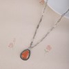 Colloca Orange Spiny Oyster Pendant Necklace for Women, Turquoise Orange