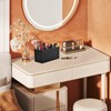 Acrylic Makeup Organizer 3 Compartment Makeup Brush Holder Organizer Eyeliner