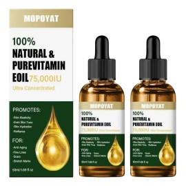 2pcs Aceite De Vitamina E Oil Para Cicatrices Y Cara 75000iu Todo Tipo De Piel Día/noche