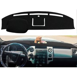 Unbranded Black Dash Cover Pad Dashboard Mat For 09-14 Ford F150 Raptor w/ Light Sensor