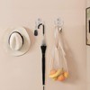 YSDMY Pack of 8 Coat Hooks, Silver, Double Wall Hooks,