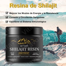 4 Frasco Resina Shilajit Puro Orgánico Del Himalaya