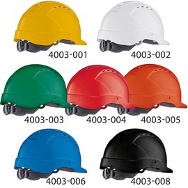 Tector Industrial Safety Helmet According to EN397 with 6 Point Textile Straps and Screw Lock (Orange)