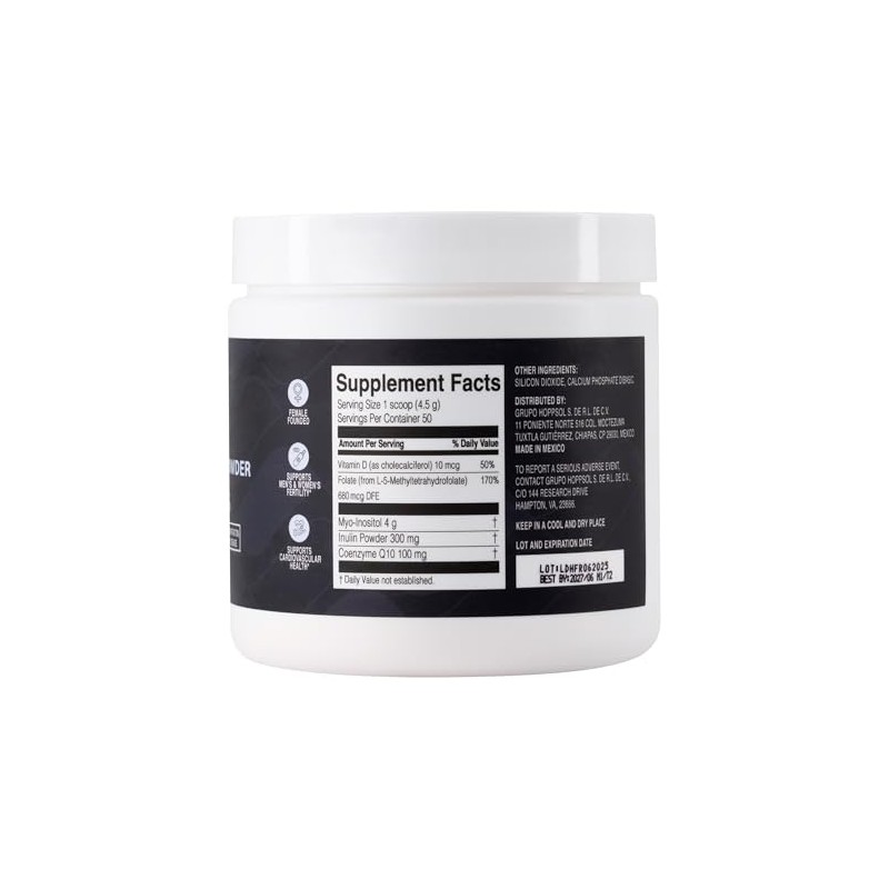 Holiherb - Myo Inositol (4g) + Metil Folato + COQ10