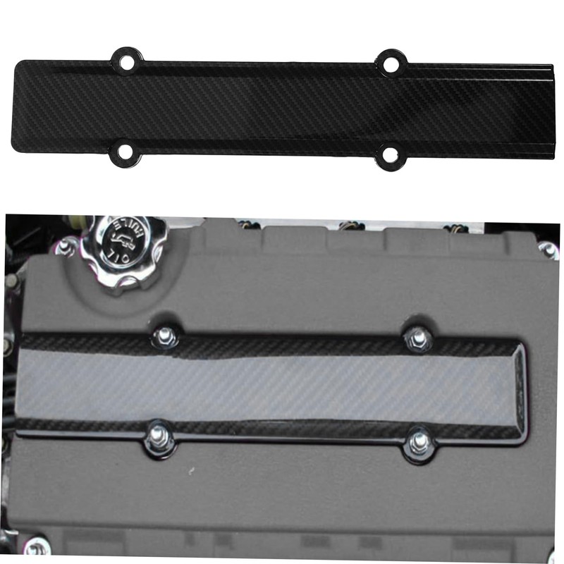 CHILDWEET Carbon Fiber Car Valve Cover Engine Spark Plug Protector