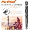 NordWolf 3/4" Brad Point Wood Drill Bit, Double Flutes Design