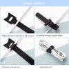 Nutabevr Pack of 60 145 mm Black Reusable Velcro Cable