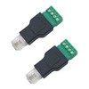 Teansic 2 Pcs RJ11 Male to 4 Pins Screw Terminal