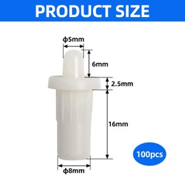 HARY 100Pcs Window Shutters Repair Pins - (Dia. 9mm) Panel Pins for Plantation Shutters, Spring Loaded Louver Replacement(White)