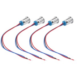 Indicador LED Precableado 12 Mm 12V-24V Luz Piloto LED de ánodo Común de Dos Colores de Colores Dobles(rojo azul), Botones e Indicadores