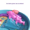 -​Polly Pocket Dolphin Beach Compact, Beach Adventure Theme with Micro