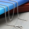 Sterling Silver 1mm Round Cable Chain Necklace for Women, Girls,