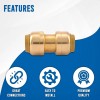 Unbranded 1/2" x 1/2" Pushfit Straight Coupling PEX Brass Push-fit