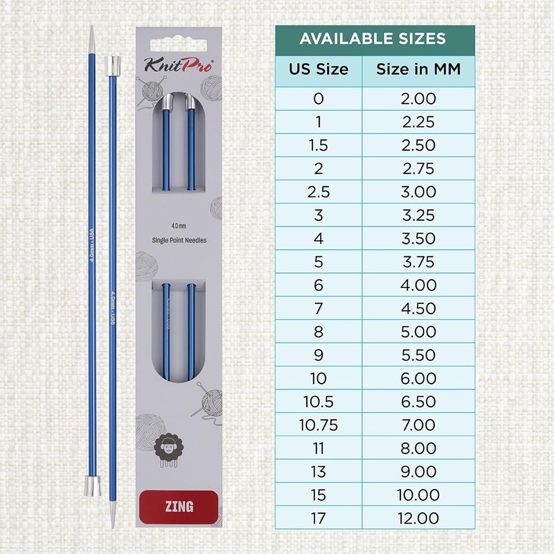 KnitPro Maglia PRO 30 cm x 4,00 Millimetri con Zing