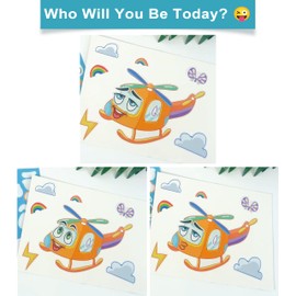 Dvobez 8 Sheets 8.3"x6" Make a Face Stickers for Kids, Make Your Own Stickers for Kids Crafts Party Favors Goodie Bags Stuffers Birthday Supplies - Vehicles