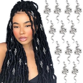 12 Adornos Para El Cabello Para Trenzas, Accesorios De Metal Plateado Con Cierre En Espiral Para Rastas, Para Mujeres Y Niñas.