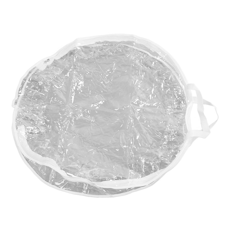Wreath Storage Bag 60x20cm Thick PVC Reinforced Handle Double Zippers