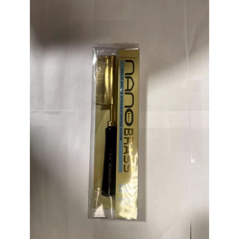 Jilbere de Paris Nano Brass Professional Solid Brass Straightening Comb