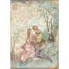 Stamperia International Rice Paper-Sleeping Beauty Lovers, Various, A4
