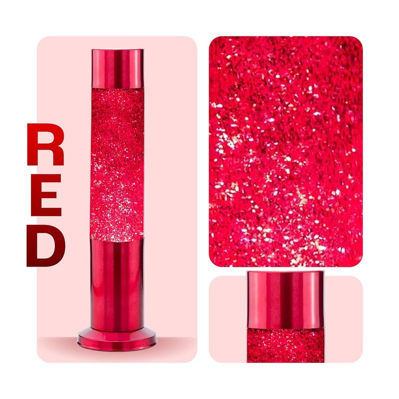 Nova Baby Glitter Lamp 13" Sensory Soothing Lamp (Red)