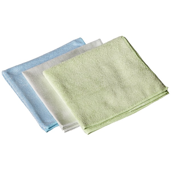 MUkitchen Microfiber Specialty Cleaning Cloth, 6-1/2 by 9-1/4 Inches, Set of 3