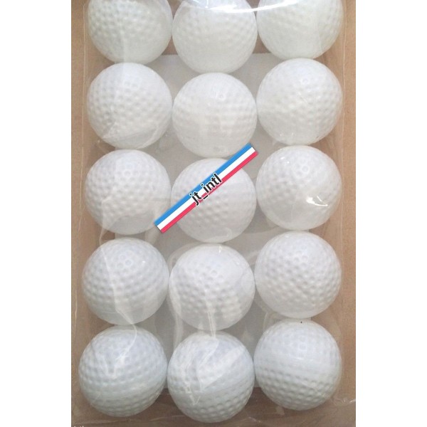 Club Champ 15 PC Hard White Plastic GOLF Size Balls Practice For PGA Game STRONG New Pack!