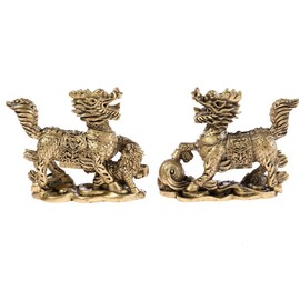 lachineuse Qilin Gold, Harz, 12 x 10 x 15 cm