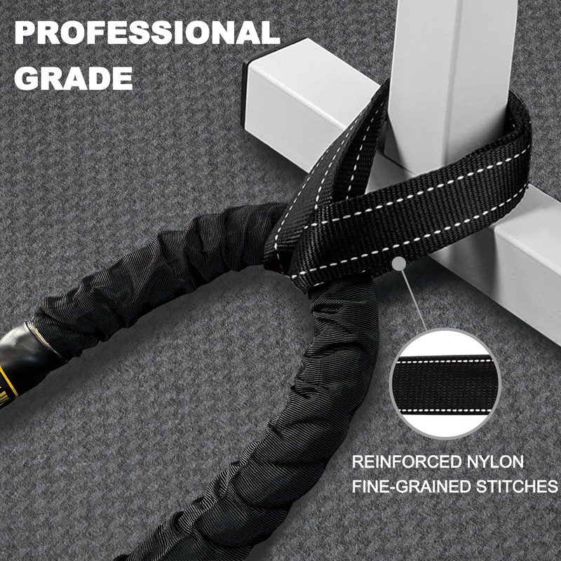 POWER GUIDANCE Battle Rope Anchor Strap Kit, Fit 1.5“/2" Battle