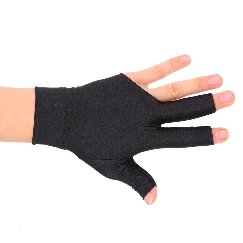 RiToEasysports Open Three Finger Spandex Glove, Snooker Billiard Pool Gloves