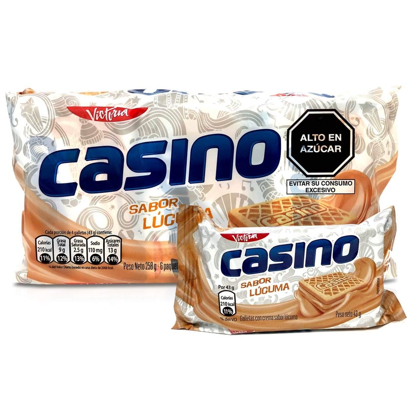 Generic VICTORIA Casino Galletas Peruanas con Crema Sabor Lucuma 2